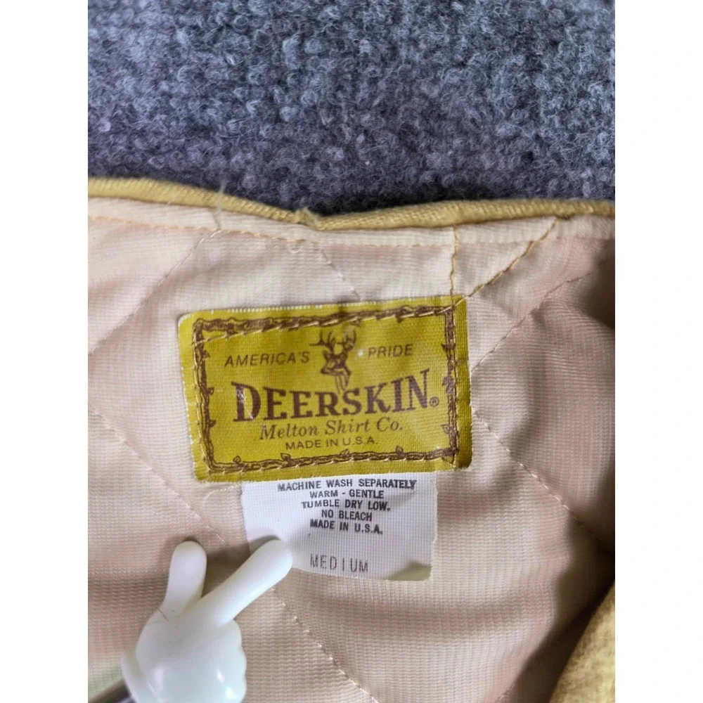 Vintage 70s‎ Deerskin Melton Shirt Co Wool Vest Mens M Western Workwear USA Made